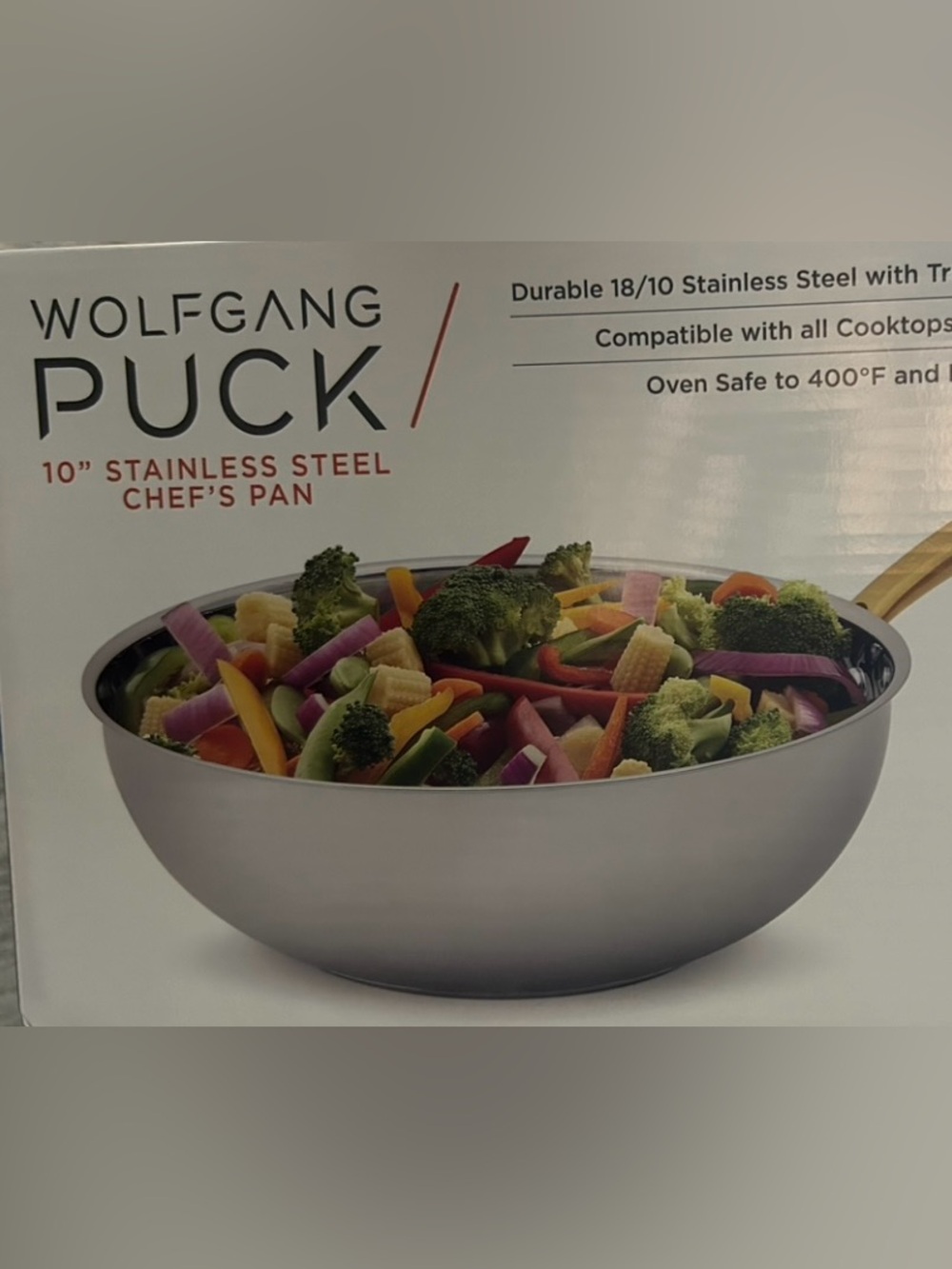 Wolfgang Puck 10" Stainless Steel Chef's Pan - Silver